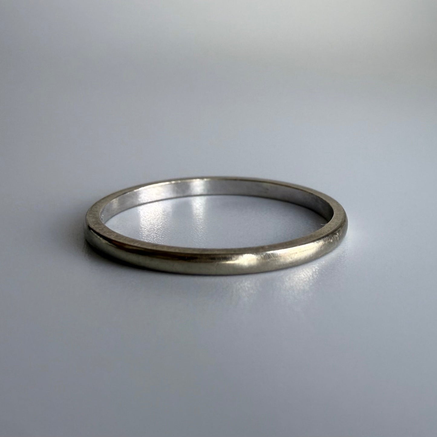 White 14K Gold Stacking Band