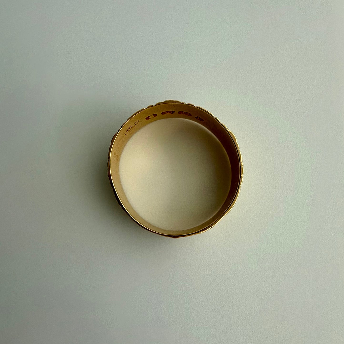 Antique 18k Engraved Wedding Band | Birmingham 1916