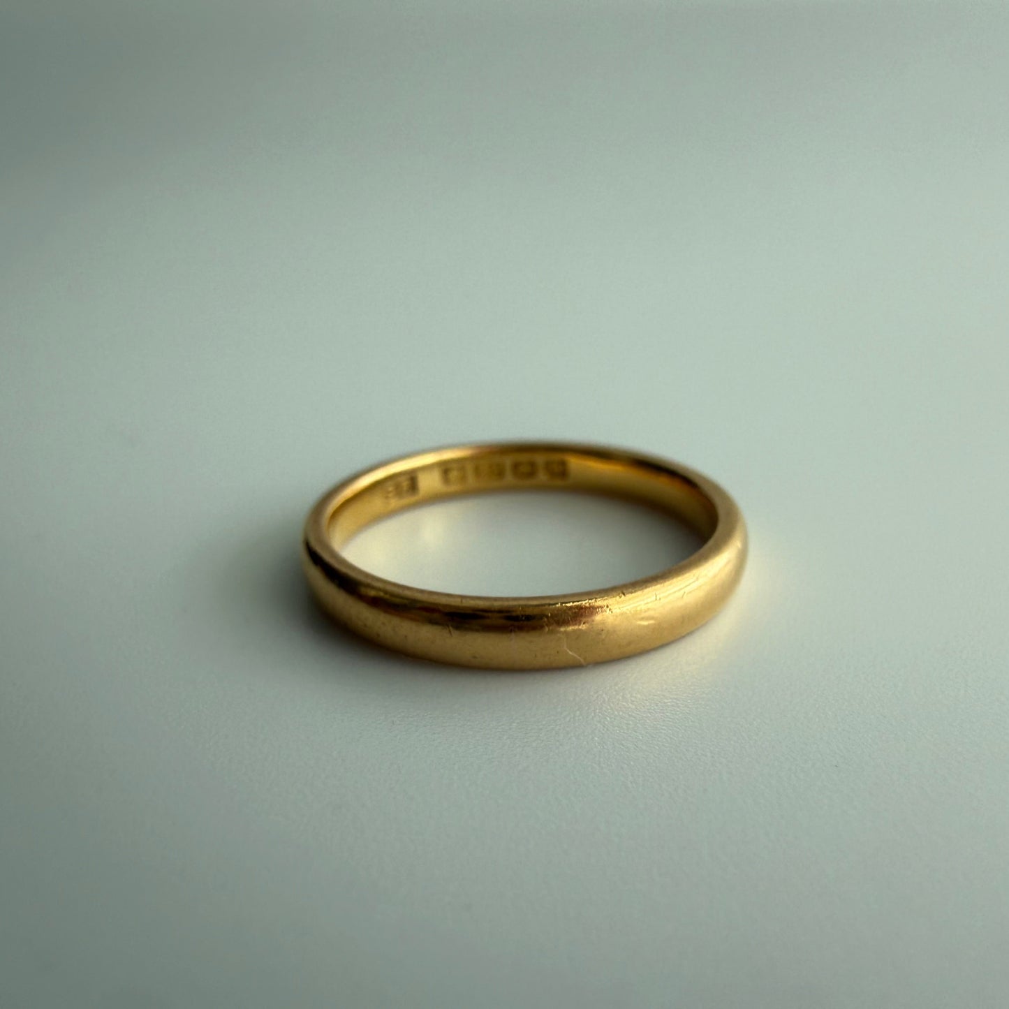 Antique 1921 Birmingham 22k Gold Wedding Band | Fully Hallmarked English Ring