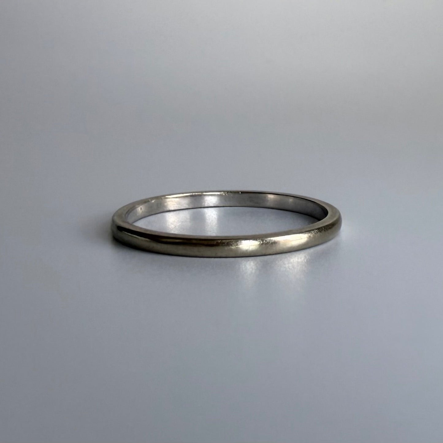 White 14K Gold Stacking Band