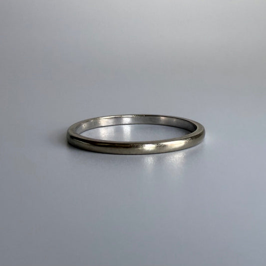 White 14K Gold Stacking Band