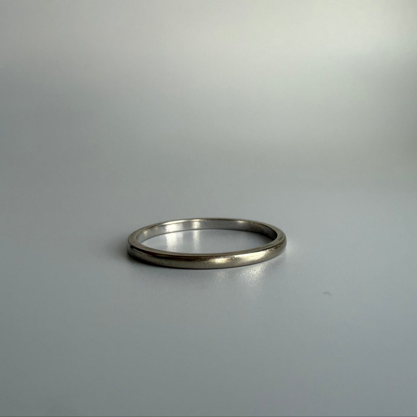 White 14K Gold Stacking Band
