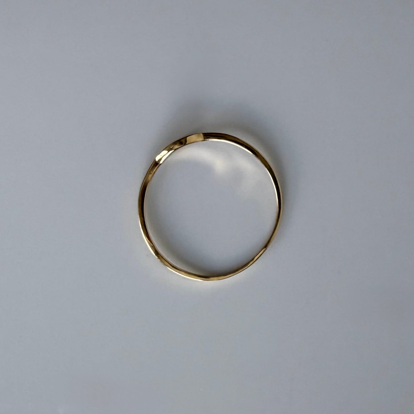 14k Gold Skinny Oval Signet Ring