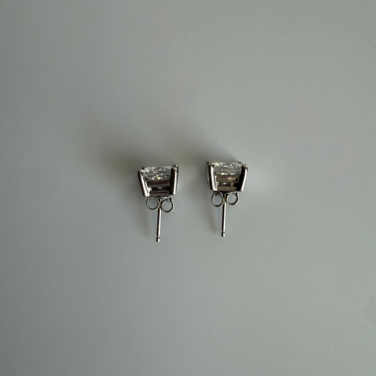 Princess-Cut Lab Grown Diamond Stud Earrings
