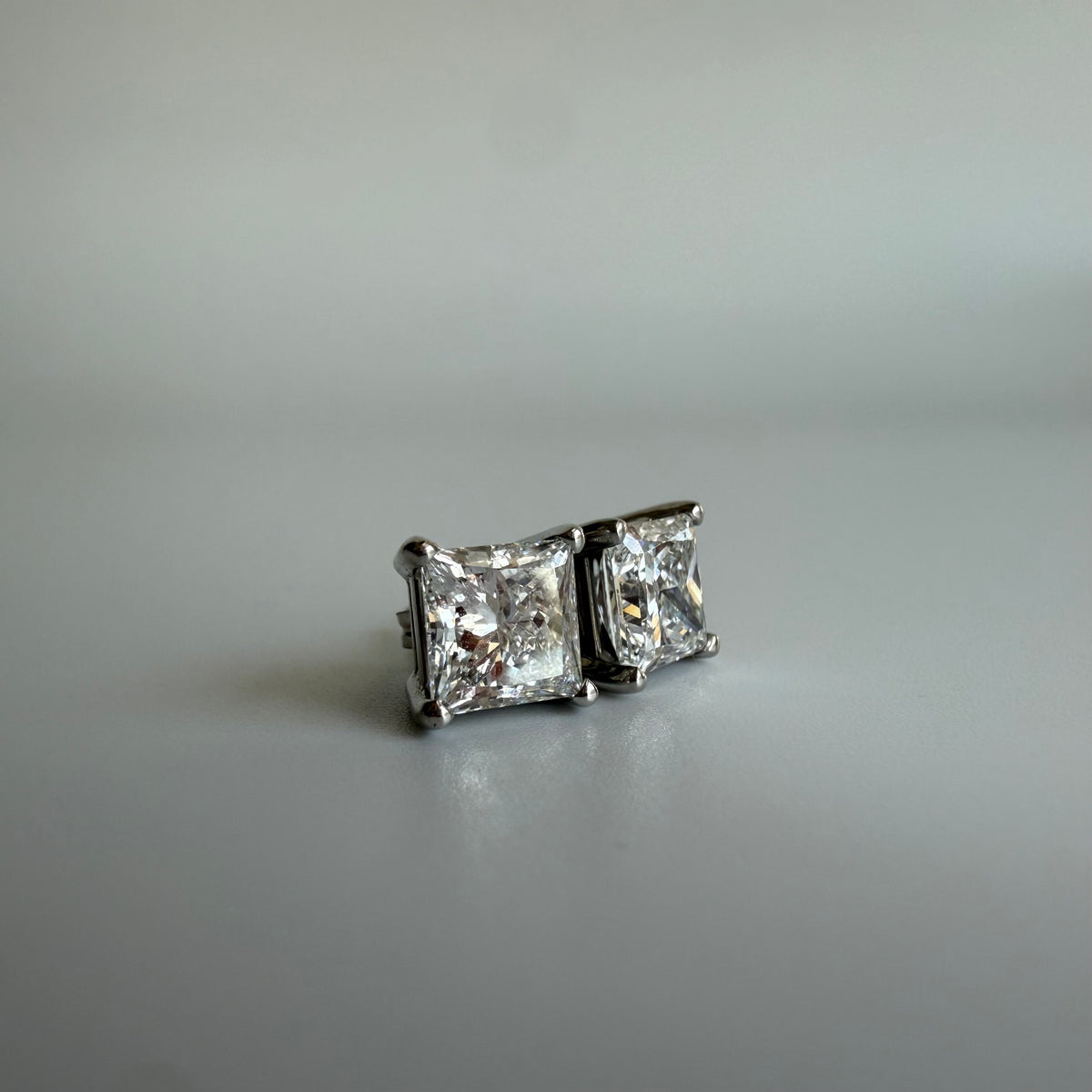 Princess-Cut Lab Grown Diamond Stud Earrings